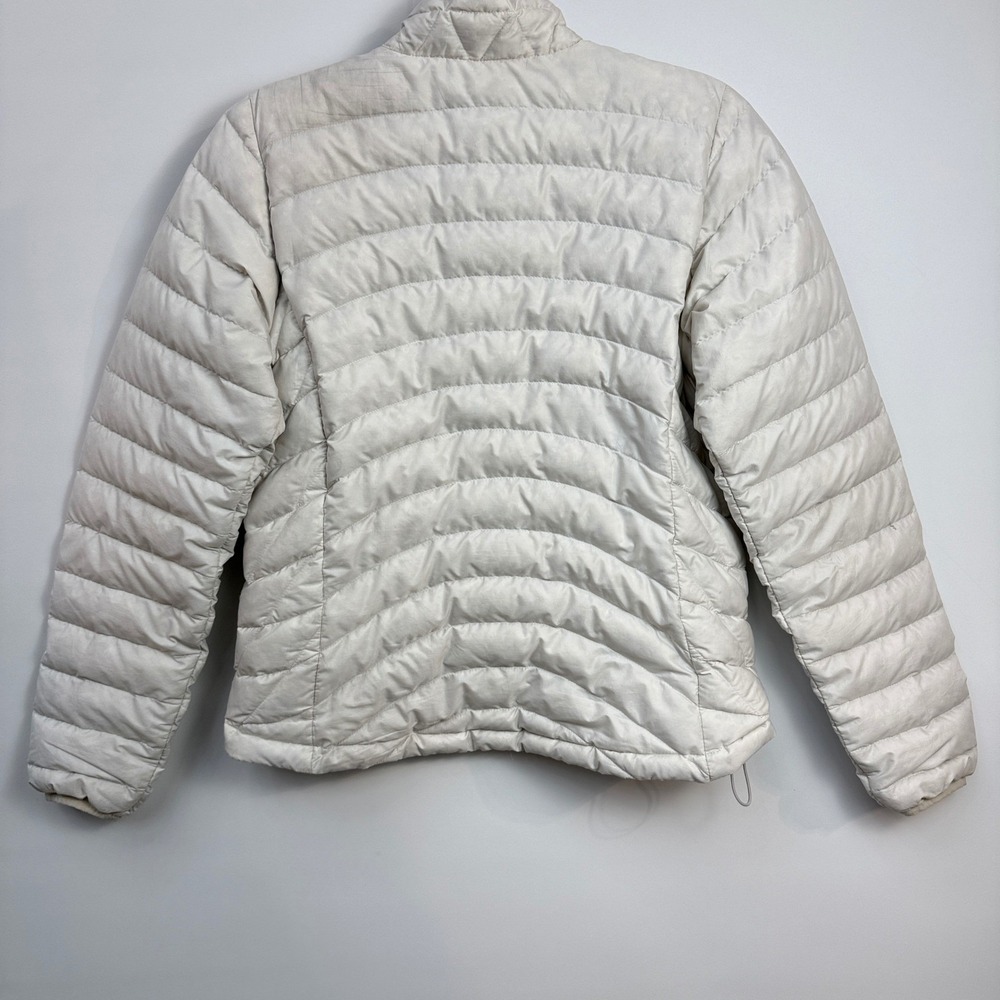 Patagonia Down Sweater Jacket Women M White 84682 Quilted Puffer Full Zip - Picture 3 of 12